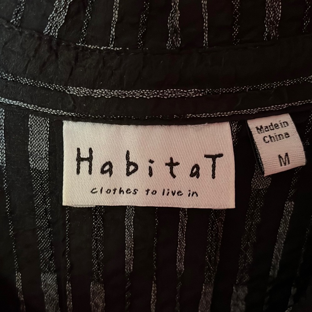 Habitat Lightweight Shirt, Black and Gray, Medium